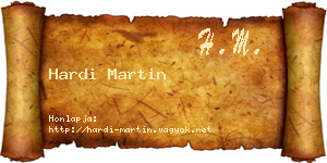 Hardi Martin névjegykártya